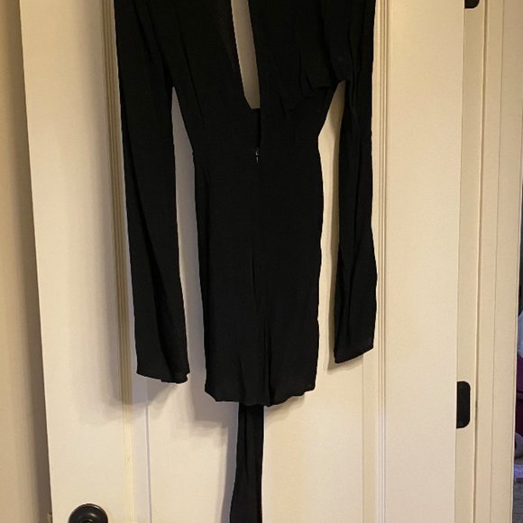 Open Front & Back Romper with Tie Waist - Picture 4 of 5